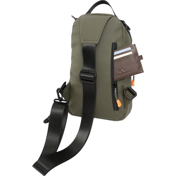 Jack Abraham’s THE AUBURN | 15-IN TEXTURED TARPAULIN CROSSBODY SLING BAG - Picture 7 of 9